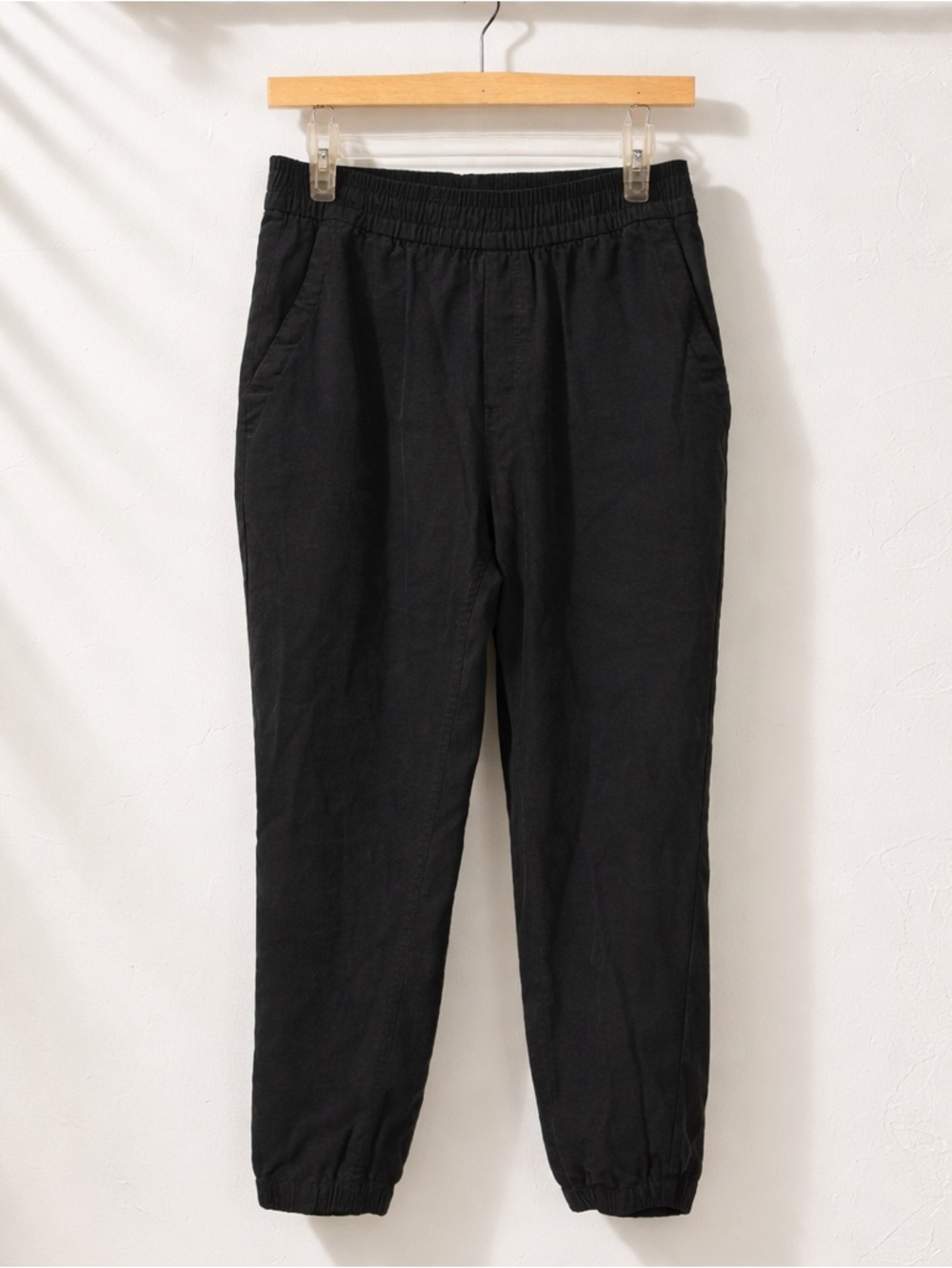 💥 Old Navy Black Pull On Jogger Pants Elastic Waist Size M Athleisure Academia